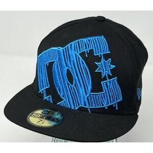 New Era DC Logo Fitted Hat Size 7 1/4 Wool Blend